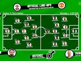 Southampton F.C. vs Manchester United F.C. Lineups